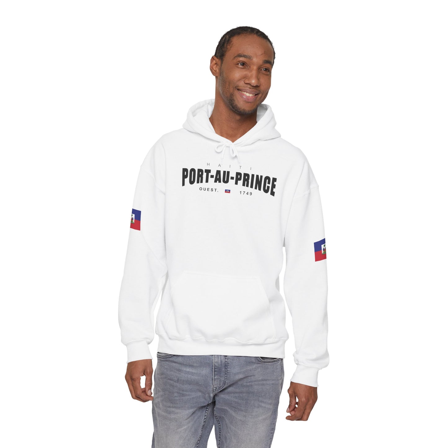 Port-au-Prince Pride Hooded Sweatshirt | Cozy Unisex Hoodie for Home, Travel, Special Occasions, Gifts, Fashion Statement