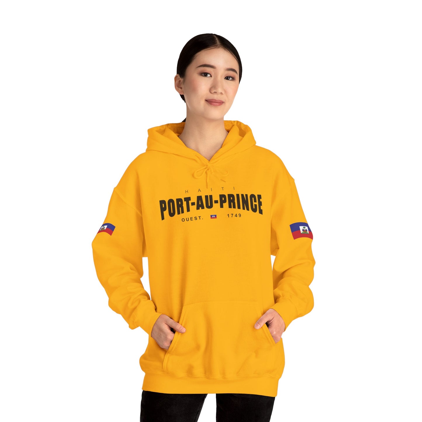 Port-au-Prince Pride Hooded Sweatshirt | Cozy Unisex Hoodie for Home, Travel, Special Occasions, Gifts, Fashion Statement