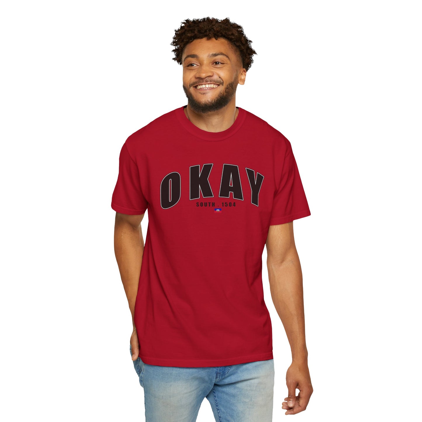 Okay - Garment-Dyed Unisex T-Shirt for Casual Vibes