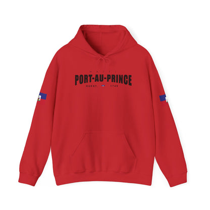Port-au-Prince Pride Hooded Sweatshirt | Cozy Unisex Hoodie for Home, Travel, Special Occasions, Gifts, Fashion Statement