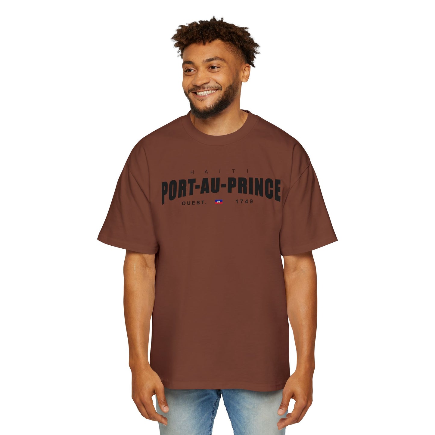 Port-au-Prince Oversized Tee - Jalouzi Neighborhood, Petyonvil Haiti Design