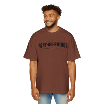Port-au-Prince Oversized Tee - Jalouzi Neighborhood, Petyonvil Haiti Design