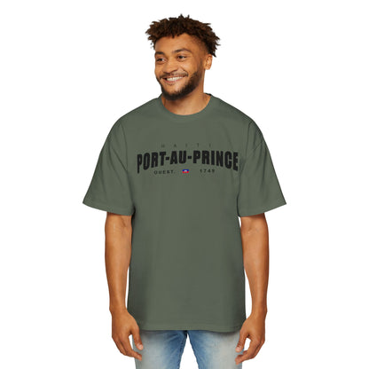 Port-au-Prince Oversized Tee - Jalouzi Neighborhood, Petyonvil Haiti Design