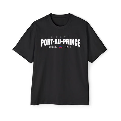 Port-au-Prince Oversized Tee - Jalouzi Neighborhood, Petyonvil Haiti Design