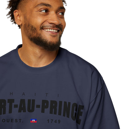 Port-au-Prince Oversized Tee - Jalouzi Neighborhood, Petyonvil Haiti Design