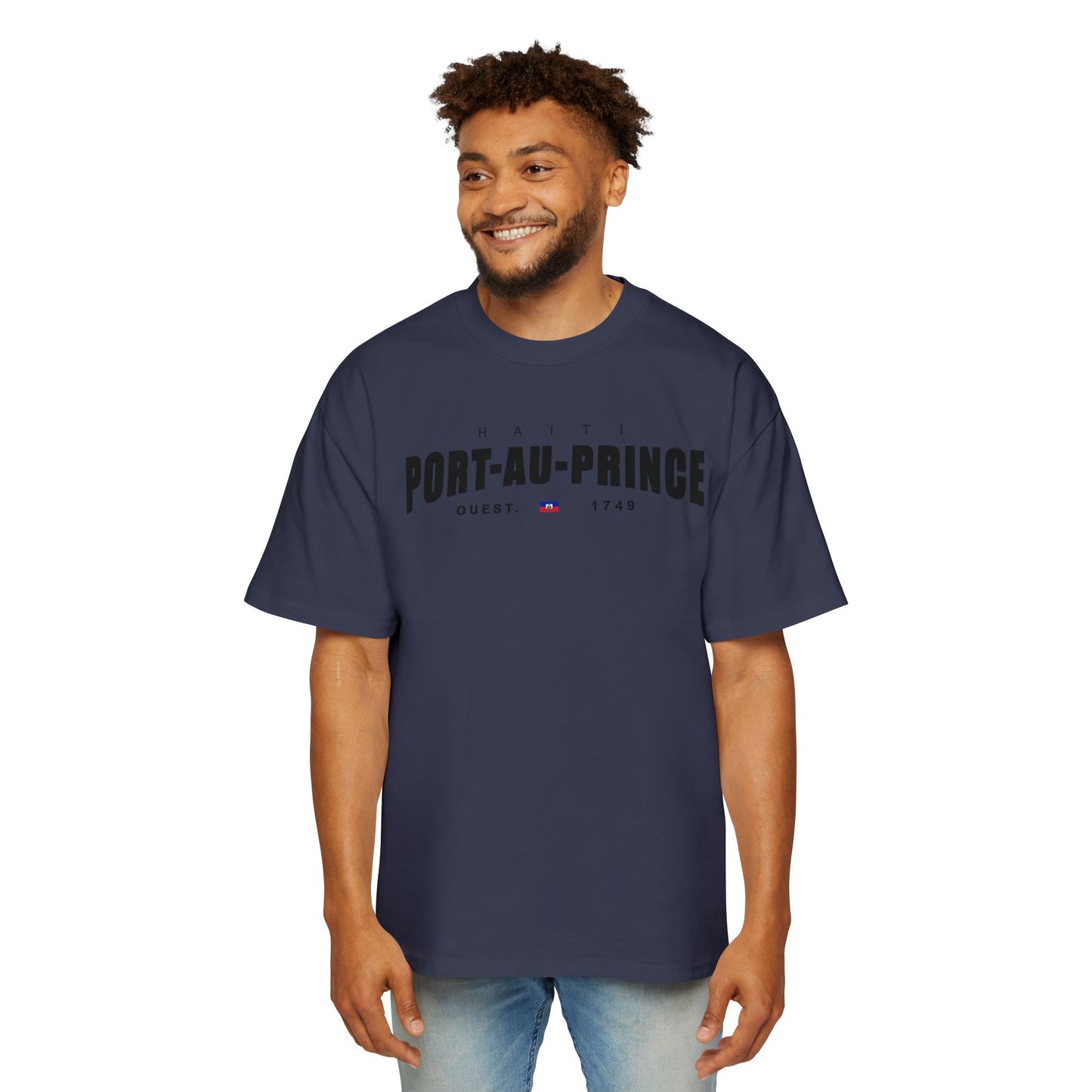Port-au-Prince Oversized Tee - Jalouzi Neighborhood, Petyonvil Haiti Design