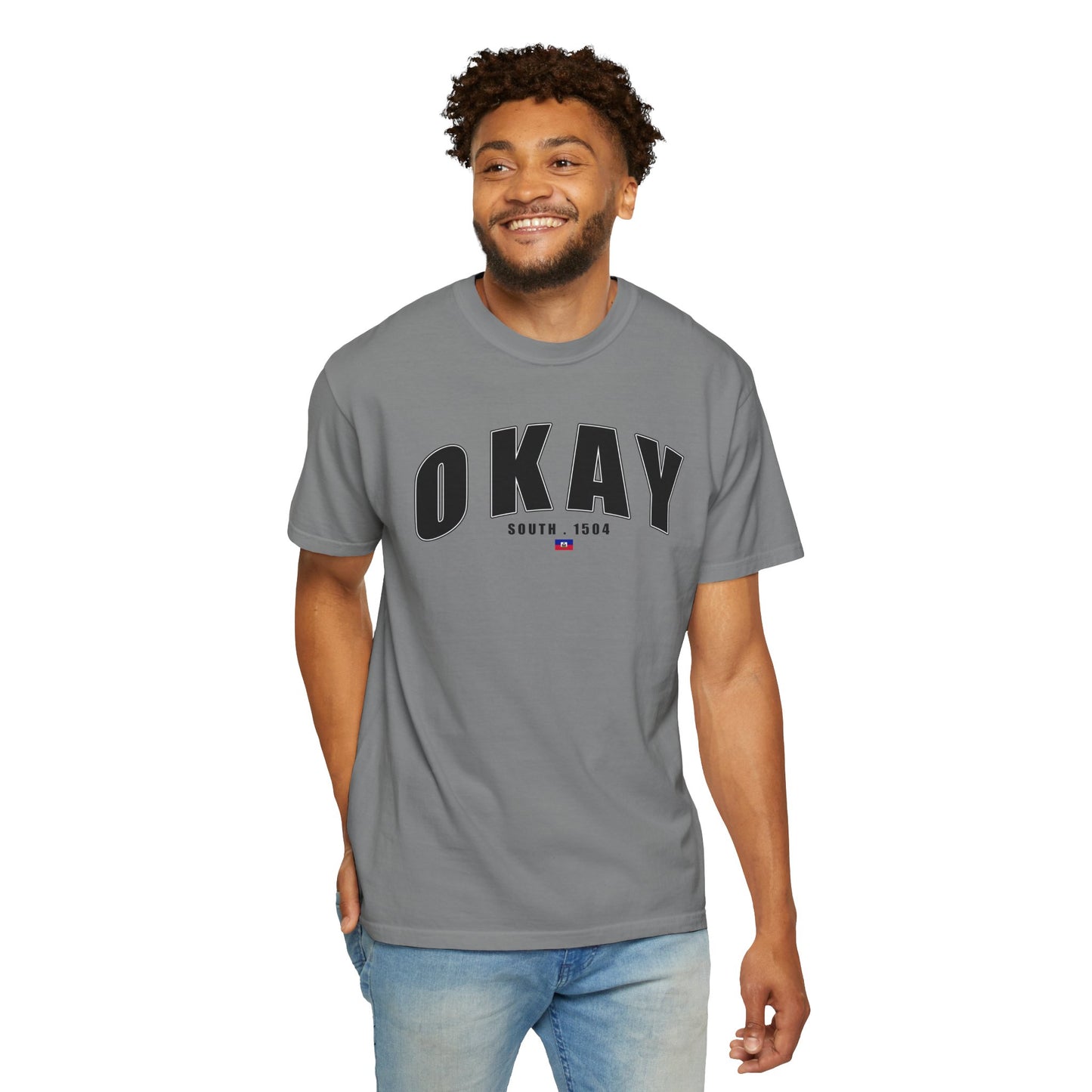Okay - Garment-Dyed Unisex T-Shirt for Casual Vibes
