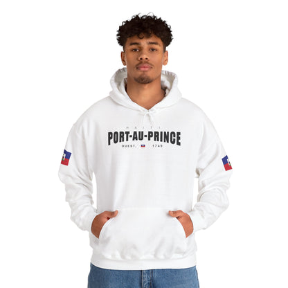 Port-au-Prince Pride Hooded Sweatshirt | Cozy Unisex Hoodie for Home, Travel, Special Occasions, Gifts, Fashion Statement