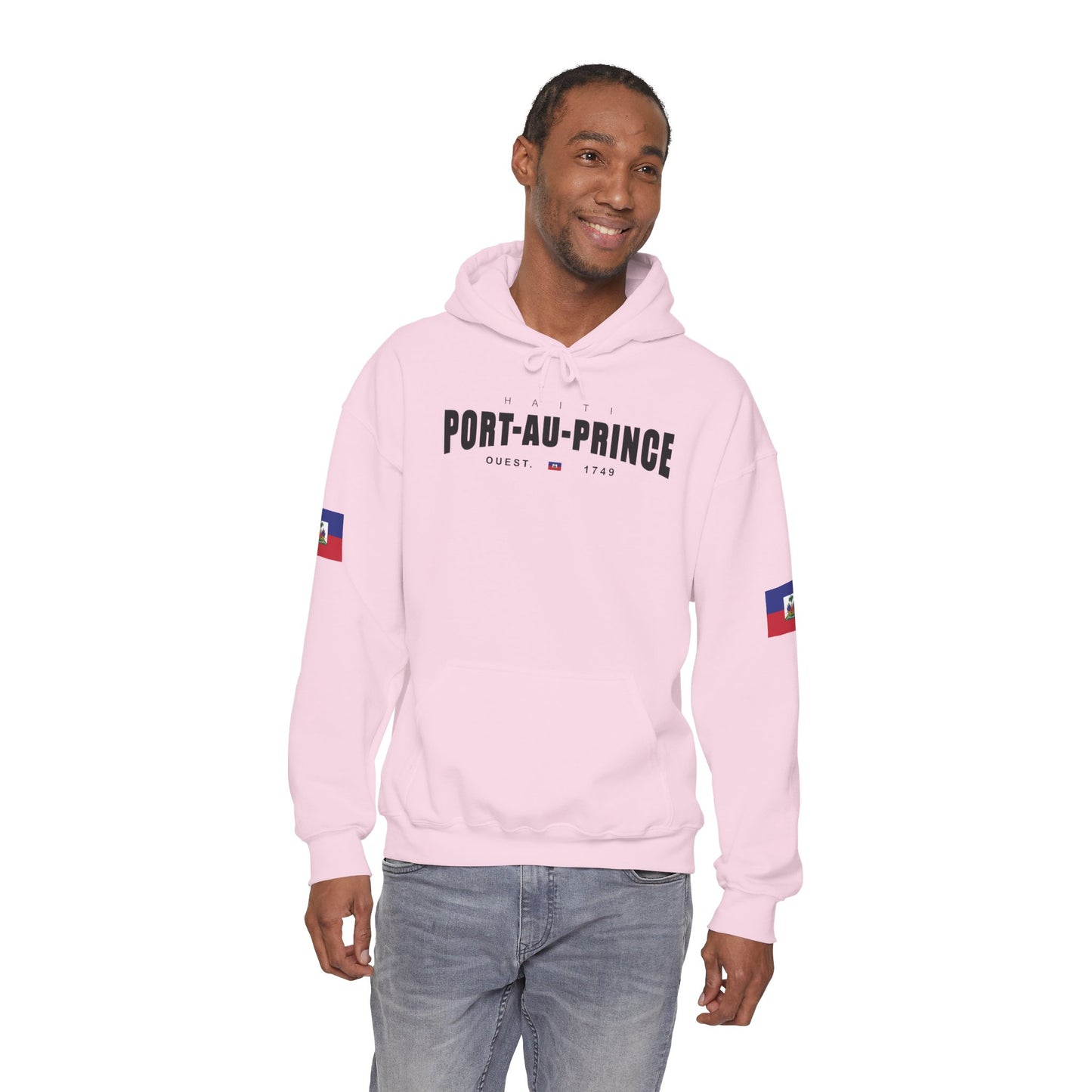 Port-au-Prince Pride Hooded Sweatshirt | Cozy Unisex Hoodie for Home, Travel, Special Occasions, Gifts, Fashion Statement