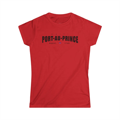 Port-au-Prince Women's Softstyle Tee - Casual Comfort for Travel Lovers