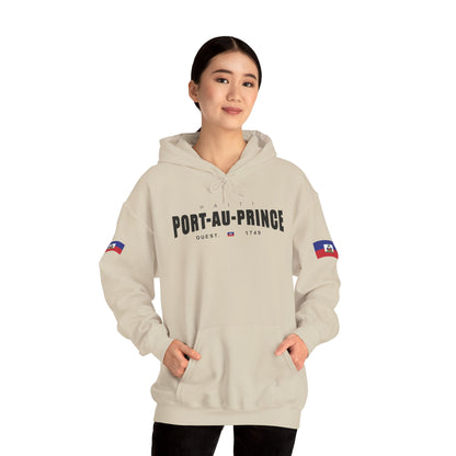 Port-au-Prince Pride Hooded Sweatshirt | Cozy Unisex Hoodie for Home, Travel, Special Occasions, Gifts, Fashion Statement