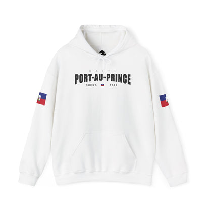 Port-au-Prince Pride Hooded Sweatshirt | Cozy Unisex Hoodie for Home, Travel, Special Occasions, Gifts, Fashion Statement