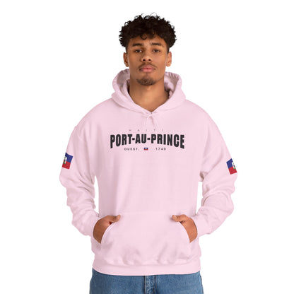 Port-au-Prince Pride Hooded Sweatshirt | Cozy Unisex Hoodie for Home, Travel, Special Occasions, Gifts, Fashion Statement