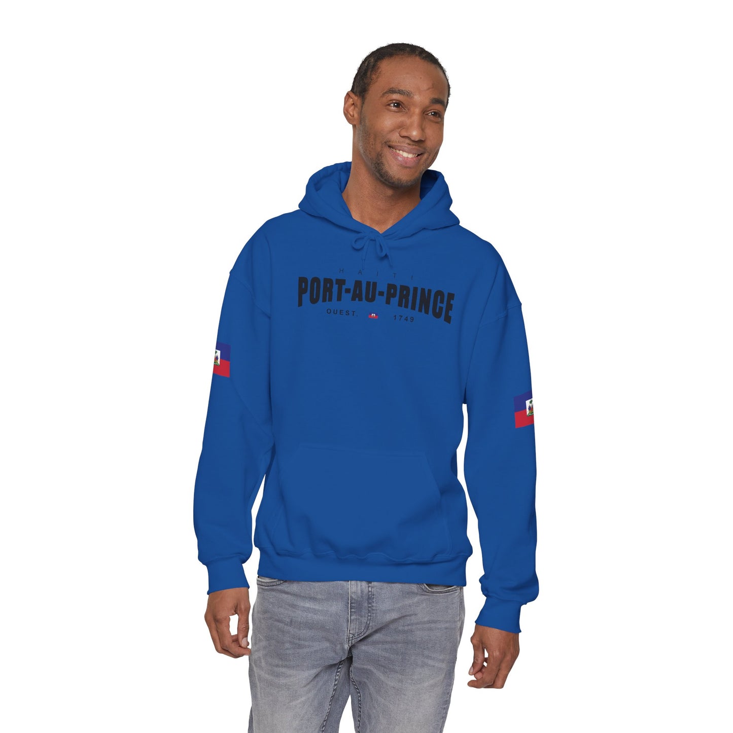 Port-au-Prince Pride Hooded Sweatshirt | Cozy Unisex Hoodie for Home, Travel, Special Occasions, Gifts, Fashion Statement