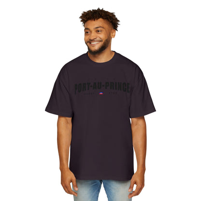 Port-au-Prince Oversized Tee - Jalouzi Neighborhood, Petyonvil Haiti Design