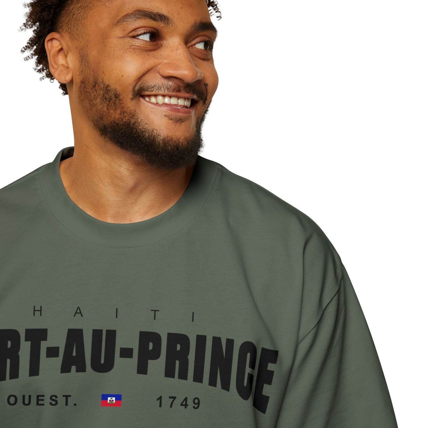 Port-au-Prince Oversized Tee - Jalouzi Neighborhood, Petyonvil Haiti Design