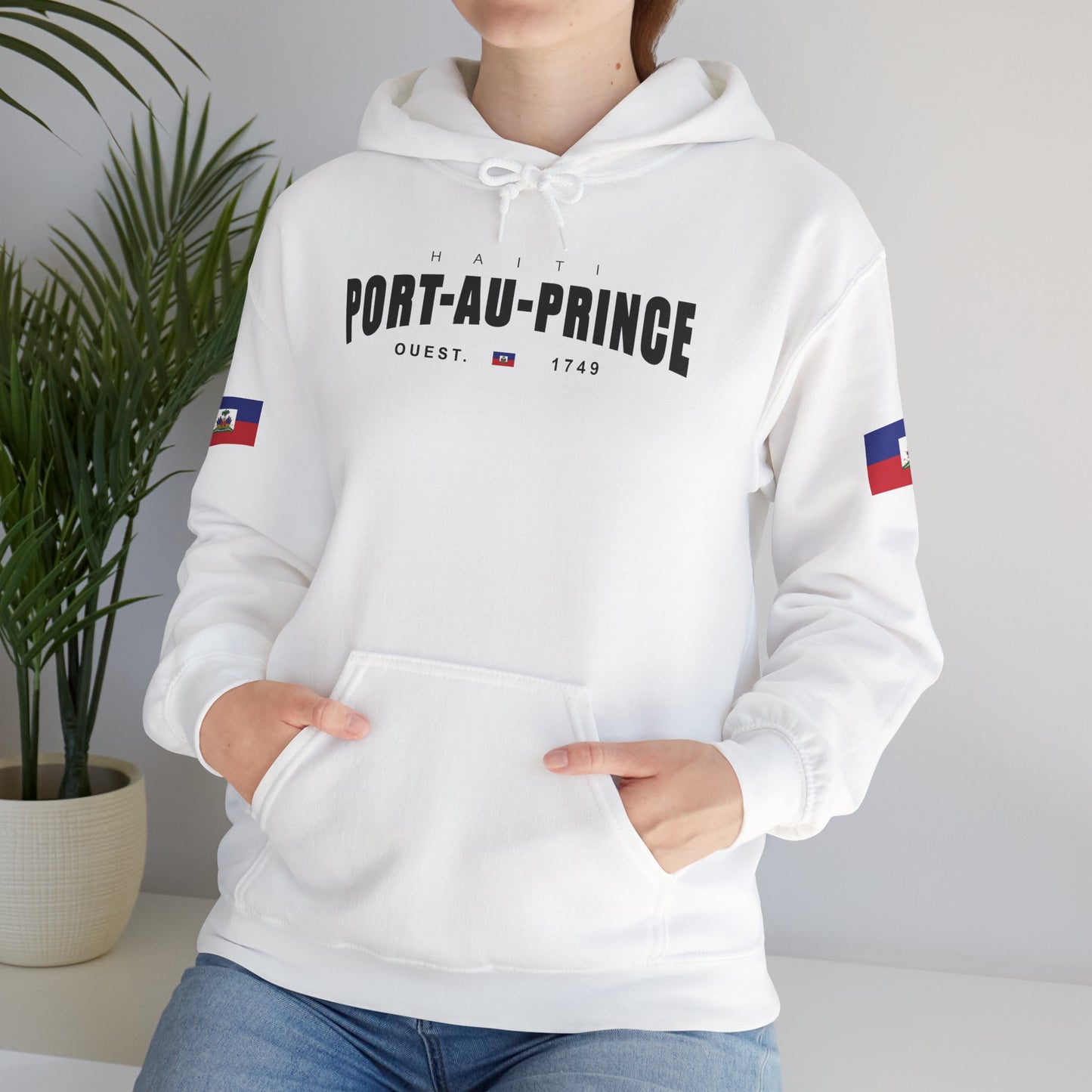 Port-au-Prince Pride Hooded Sweatshirt | Cozy Unisex Hoodie for Home, Travel, Special Occasions, Gifts, Fashion Statement