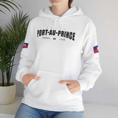 Port-au-Prince Pride Hooded Sweatshirt | Cozy Unisex Hoodie for Home, Travel, Special Occasions, Gifts, Fashion Statement