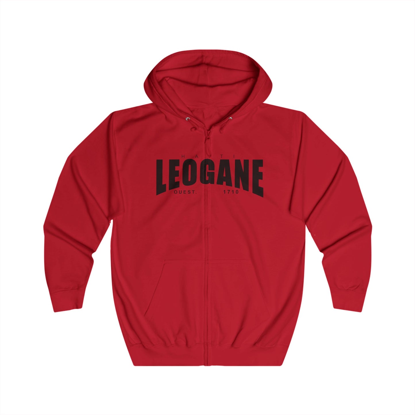 Leogane Unisex Full Zip Hoodie - Cozy Casual Wear for All Occasions