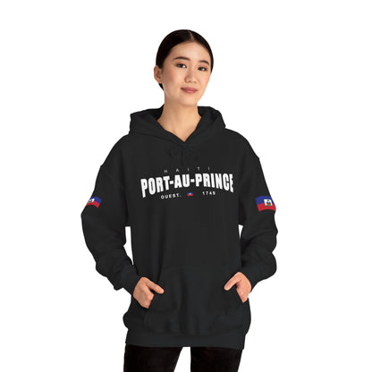 Port-au-Prince Pride Hooded Sweatshirt | Cozy Unisex Hoodie for Home, Travel, Special Occasions, Gifts, Fashion Statement