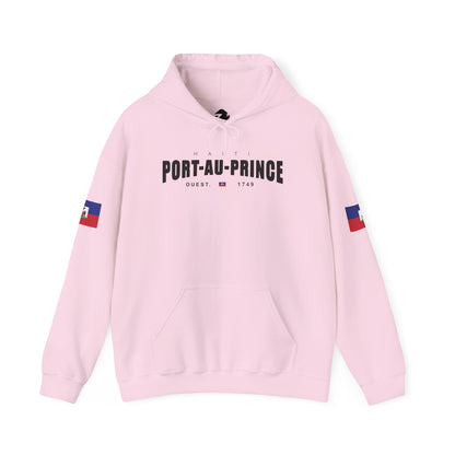 Port-au-Prince Pride Hooded Sweatshirt | Cozy Unisex Hoodie for Home, Travel, Special Occasions, Gifts, Fashion Statement