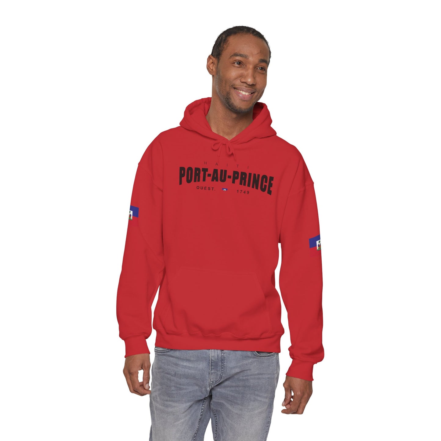 Port-au-Prince Pride Hooded Sweatshirt | Cozy Unisex Hoodie for Home, Travel, Special Occasions, Gifts, Fashion Statement
