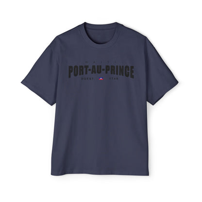 Port-au-Prince Oversized Tee - Jalouzi Neighborhood, Petyonvil Haiti Design