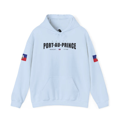 Port-au-Prince Pride Hooded Sweatshirt | Cozy Unisex Hoodie for Home, Travel, Special Occasions, Gifts, Fashion Statement