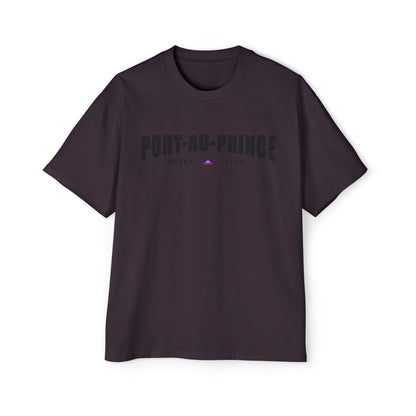 Port-au-Prince Oversized Tee - Jalouzi Neighborhood, Petyonvil Haiti Design