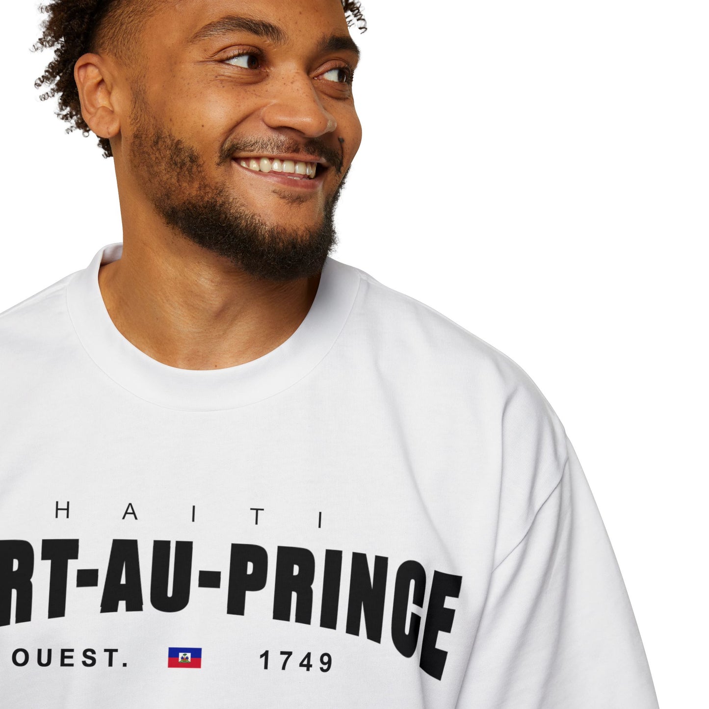 Port-au-Prince Oversized Tee - Jalouzi Neighborhood, Petyonvil Haiti Design