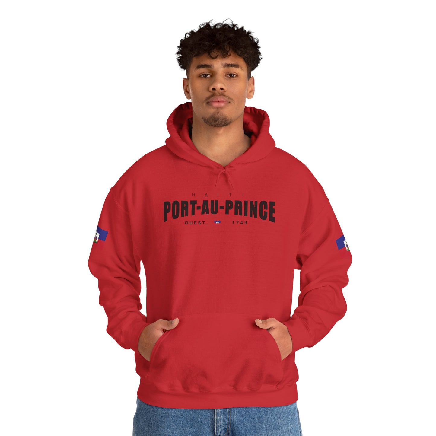 Port-au-Prince Pride Hooded Sweatshirt | Cozy Unisex Hoodie for Home, Travel, Special Occasions, Gifts, Fashion Statement
