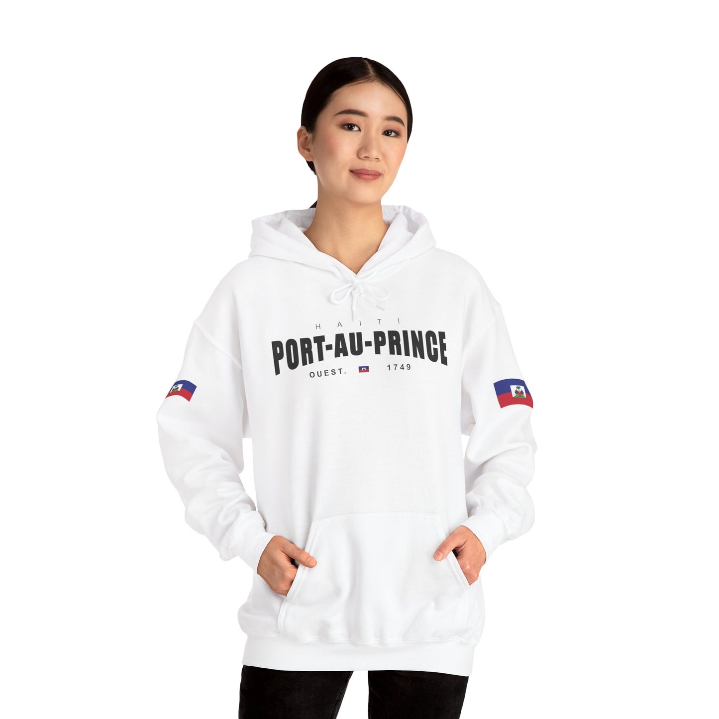 Port-au-Prince Pride Hooded Sweatshirt | Cozy Unisex Hoodie for Home, Travel, Special Occasions, Gifts, Fashion Statement