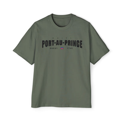 Port-au-Prince Oversized Tee - Jalouzi Neighborhood, Petyonvil Haiti Design