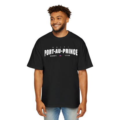Port-au-Prince Oversized Tee - Jalouzi Neighborhood, Petyonvil Haiti Design