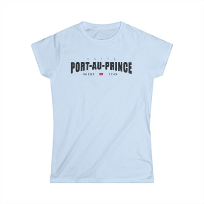 Port-au-Prince Women's Softstyle Tee - Casual Comfort for Travel Lovers