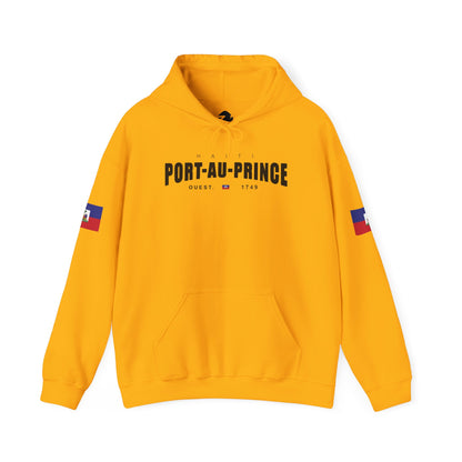Port-au-Prince Pride Hooded Sweatshirt | Cozy Unisex Hoodie for Home, Travel, Special Occasions, Gifts, Fashion Statement