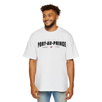 Port-au-Prince Oversized Tee - Jalouzi Neighborhood, Petyonvil Haiti Design