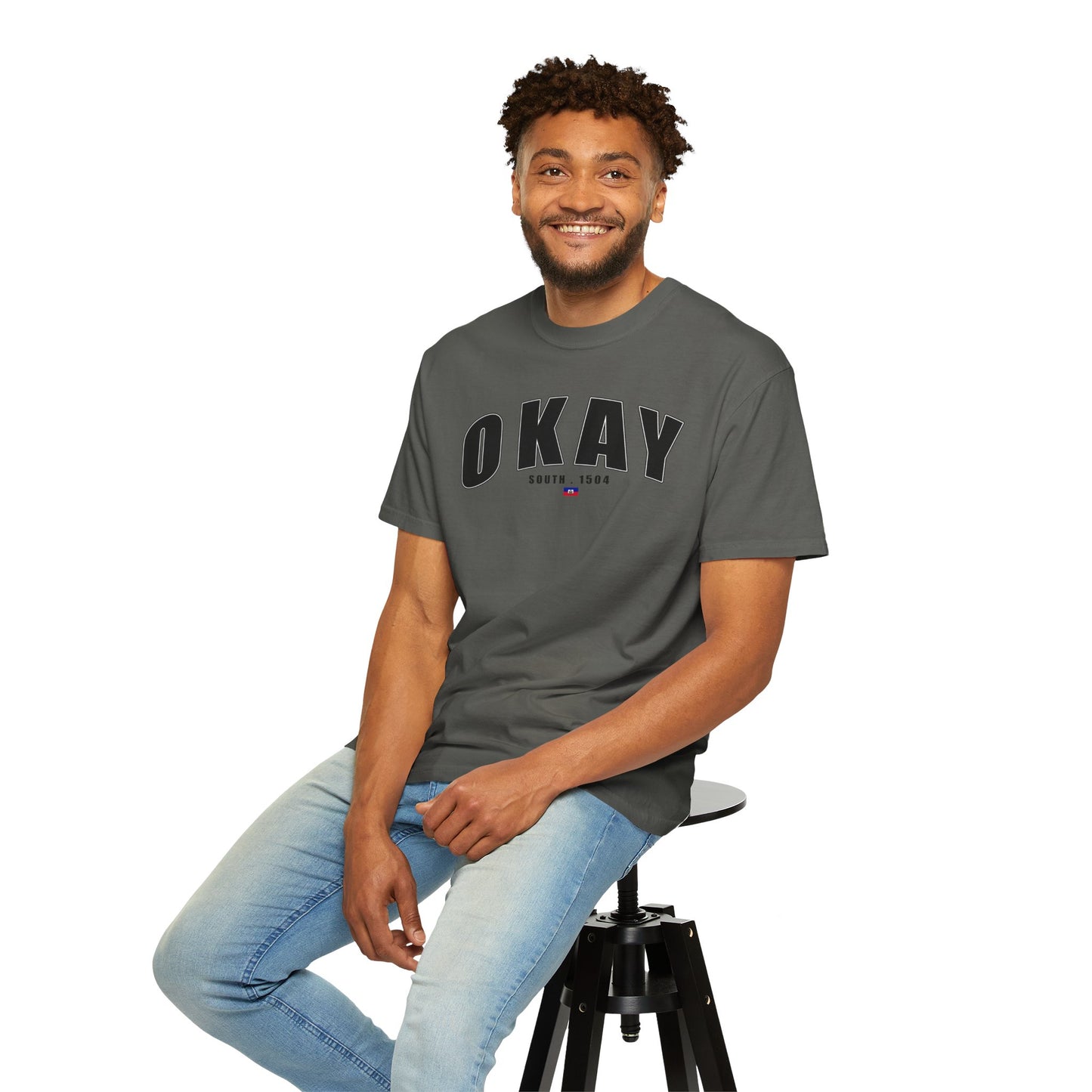 Okay - Garment-Dyed Unisex T-Shirt for Casual Vibes