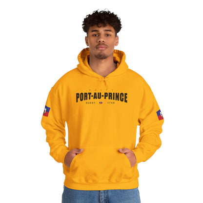 Port-au-Prince Pride Hooded Sweatshirt | Cozy Unisex Hoodie for Home, Travel, Special Occasions, Gifts, Fashion Statement