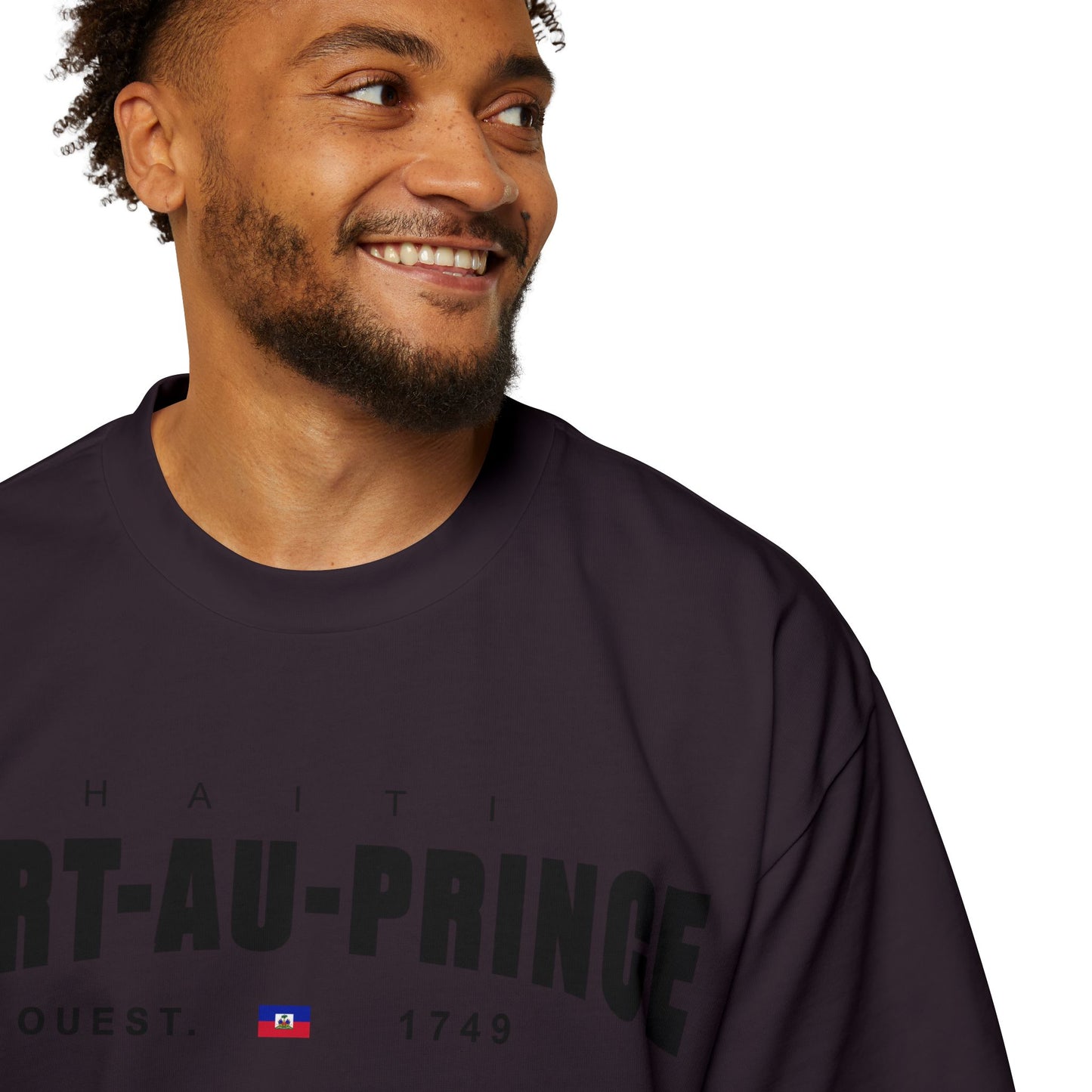 Port-au-Prince Oversized Tee - Jalouzi Neighborhood, Petyonvil Haiti Design